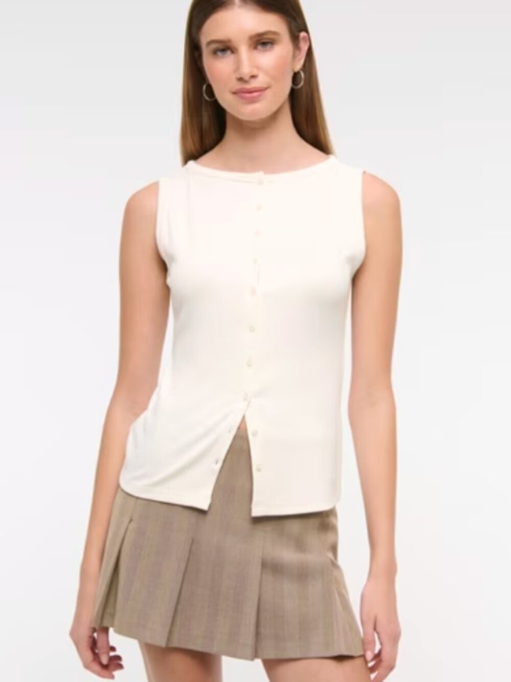 Abercrombie and Fitch Slash Button Through Top
